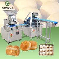 Machine automatique à boules rondes et coupées en acier inoxydable 250 G pour aplatir les feuilles de pâte en continu