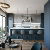 Îlot de cuisine sur mesure de luxe, haute qualité, modulaire, laqué, écologique, multifonctionnel, décoration moderne pour la maison, ensemble complet