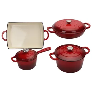 Wholesale Nonstick Cookware Set Enamel Kitchen Tool Cooking Utensils Cast Iron Cook Ware Sets