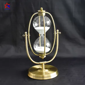 Hot Selling Hourglass Antique 15 Min Metal Timer 30 Min Home Decorative Hour Glass Sand Clock