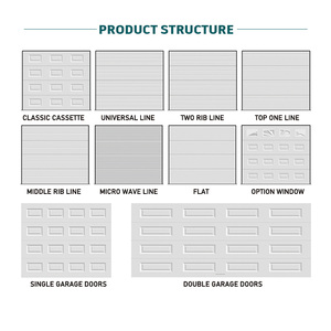 Hiện đại 4 bảng điều khiển bánh sandwich Polyurethane không thấm nước có thể gập lại an ninh khu dân cư tấm cửa nhà để xe cho nhà để xe tự động - Product Image 2