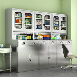 <span class=keywords><strong>Armoire</strong></span> de stockage de meubles d'hôpital de 4 portes d'acier inoxydable de conception moderne avec la serrure de sécurité pour l'usage de médecine et de <span class=keywords><strong>pharmacie</strong></span> - Product Image 4