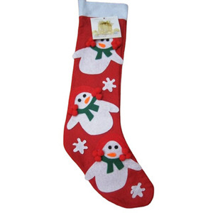 Calcetín navideño rojo con diseño de Papá Noel, tela no tejida, decoración navideña, bolsa de regalo para Nochebuena - Product Image 5