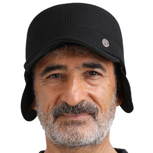 Casquette plate en laine pour homme avec cache-oreilles, chapeau d'hiver chaud à visière pour personnes d'âge moyen et âgées - Product Image 5