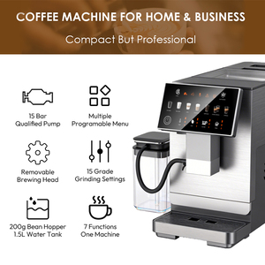 Cafetera Italiana Inteligente Totalmente Automática en Oferta, Cafetera Espresso para el Hogar - Product Image 2