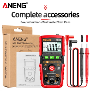 M108 AC/DC Probador de instrumentos eléctricos Automático Multifunción Digital Mini Multímetro digital - Product Image 6