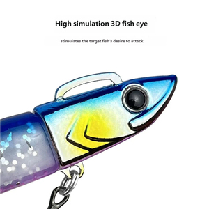 Señuelo <span class=keywords><strong>de</strong></span> Pesca <span class=keywords><strong>de</strong></span> Acero Inoxidable con Cola Suave Tipo T para Agua Media, para Pesca <span class=keywords><strong>en</strong></span> Lago, Barco y <span class=keywords><strong>Mar</strong></span>, para Pescar Lubina - 30g/37g, Marca Youxian - Product Image 3