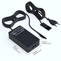 Chargeur d'ordinateur portable Portable adaptateur de voyage chargeur de tablette 65W 15V 4A pour les deux Microsoft Surface Pro Book Support 44W 36W