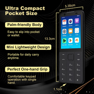 Teléfono Móvil TIQ MINI M5 Versión Estadounidense, Smartphone con Teclado 4G, <span class=keywords><strong>3</strong></span>+32GB, Android 13, Doble SIM, Pantalla Táctil, Cámara Trasera de 5MP, Google Play - Product Image 2