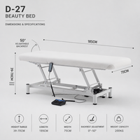 Table de massage électrique à 1 moteur, 185 cm, hauteur réglable, pour soins du visage et spa, avec pédale – Vente en gros