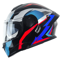 Casco Moto Modulare Flip-Up Certificato DOT ECE con Doppia Visiera in ABS e Fibbia a Sgancio Rapido