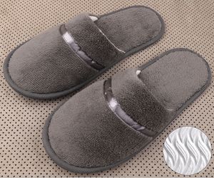 Pantuflas Personalizadas Desechables <span class=keywords><strong>de</strong></span> Terciopelo Coral <span class=keywords><strong>de</strong></span> Lujo para <span class=keywords><strong>Hotel</strong></span>, con Cinta <span class=keywords><strong>de</strong></span> Color y Diseño Grueso Antideslizante - Product Image 4