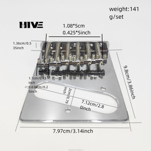 Accesorio para Puente <span class=keywords><strong>de</strong></span> Guitarra Eléctrica TL - Placa <span class=keywords><strong>de</strong></span> <span class=keywords><strong>Afinación</strong></span> Desmontable con <span class=keywords><strong>6</strong></span> Clavijas <span class=keywords><strong>de</strong></span> <span class=keywords><strong>Afinación</strong></span> para Guitarra Eléctrica TL <span class=keywords><strong>de</strong></span> <span class=keywords><strong>6</strong></span> <span class=keywords><strong>Cuerdas</strong></span> - Product Image 2
