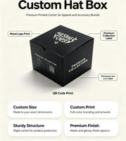 Boîte d'emballage personnalisée noire en carton ondulé pour casquettes, imprimée double face, boîte pliante en carton ondulé E Flute pour casquettes de baseball