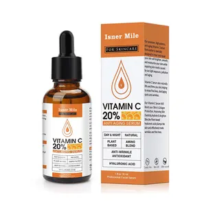 Suero facial de vitamina C para el cuidado de la piel, blanqueador orgánico Natural, hidratante, antienvejecimiento, Extracto de planta