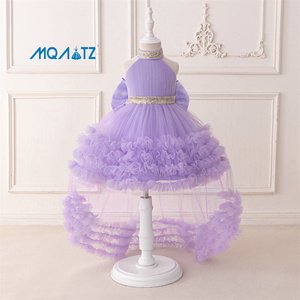 Meiqiai Longue Robe de Soirée Princesse Sans Manches en Tulle Rouge avec Traîne et Paillettes T2325XZ - Product Image 2