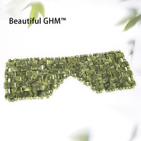 Masque pour les yeux en pierre de jade 100% naturelle et outil de massage à rouleau de jade pour la régénération de la peau, usage domestique et commercial