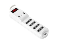 Multiprise électrique 4 prises. 10 / 16A 250V ~    Avec prise 16A 2P + T  Avec protection contre les surcharges +2USB-A