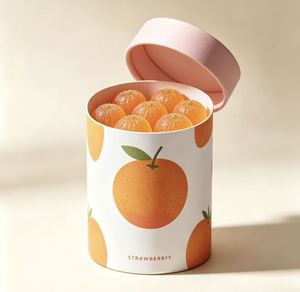 Tube en papier scellé biodégradable et écologique avec logo personnalisé pour les compléments alimentaires en gélules de vitamines et de bonbons aux fruits - Product Image 1