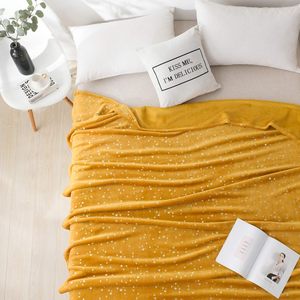 프리미엄 푹신한 양면 봉제 양털 던지기 샤이니 스타 프린트 플란넬 담요 사계절 - Product Image 4