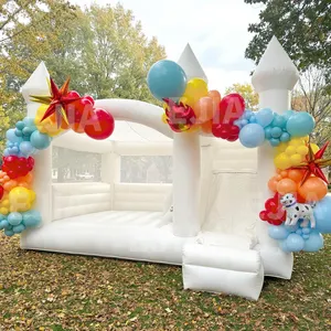 Casa de rebote inflable de PVC comercial con pozo de bolas deslizante y soplador