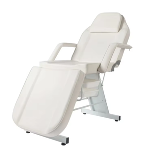 Fauteuil <span class=keywords><strong>de</strong></span> massage et <span class=keywords><strong>de</strong></span> beauté D Luxueux en PU noir et blanc, réglable, pliable, pour tatouage, coiffure, thérapie faciale et extensions <span class=keywords><strong>de</strong></span> cils, économique - Product Image 4