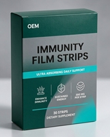 Vente en gros OEM de bandes de film oral à dissolution rapide, sans gluten, personnalisables, sous marque privée, pour vitamines et comprimés