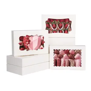 Custom luxury two door cardboard cometic jewelry watch wine chocolate dessert gift box