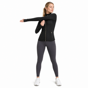 USA Oversea Warehouse Tummy Control Yoga <b>Jacket</b> Women Sculpting <b>Workout</b> Top High Waisted Gym Wear Pilates Training Clothing - Product Image 6