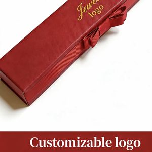 Scatola Regalo <span class=keywords><strong>Vintage</strong></span> Rettangolare con Foglia d'<span class=keywords><strong>Oro</strong></span> e Motivo Quadrato per Collane e Bracciali da Matrimonio, Goffrata - Product Image 2