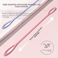 Bande de Résistance en Silicone à 8 Anneaux, Épaisse et Ultra-Élastique, Anti-Déchirure, pour Exercices de Dos, Unisexe, Fitness et Yoga