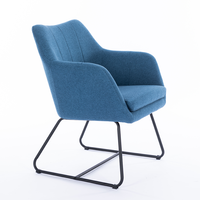 Fauteuil d'appoint rembourré en tissu de velours de canapé de salon de luxe moderne nordique