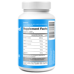 <strong>N</strong>-<strong>Acetyl</strong> Cysteine (NAC) 600mg <strong>Capsules</strong> Adult High Strength Immune Support Healthcare Supplement - Product Image 2