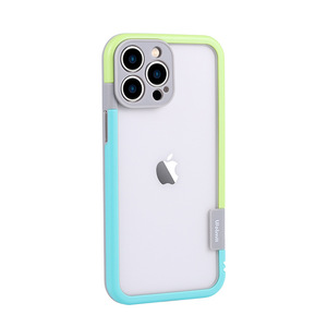 Bumper trường hợp đối với <span class=keywords><strong>iPhone</strong></span> 14 13 12 mini 11 Pro Max <span class=keywords><strong>7</strong></span> 8 cộng với màu sắc kép Bumper Border mềm TPU + PC trường hợp bìa Skin 15 trường hợp - Product Image 3