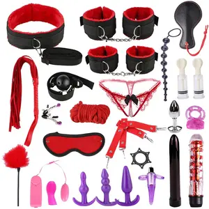 Produits de sexe érotique Bdsm Juguetes Sexuales Retenue Jouets anaux pour adultes Couples Esclave Fétiche Bondage Set SM Strap 26pcs BDSM Gear