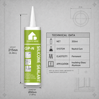 Scellant silicone neutre FEIDU'S HOME GP-N 300ml, élastique permanent, imperméable, fabriqué au Shandong, adhésif de construction pour fenêtres