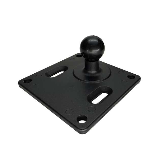 2.95'' Square Ball Adapter VESA 75x75 Plate with 1" Ball Mount for Double Socket Arm/GPS/Tablet/Agricultural Machinery
