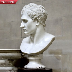 YOUFINE Sculpture de <span class=keywords><strong>buste</strong></span> de <span class=keywords><strong>Napoléon</strong></span> Bonaparte en marbre blanc, décoration intérieure classique pour villa et hall - Product Image 5