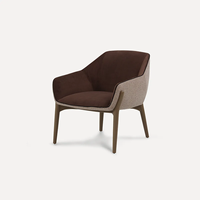 Design nordique loisirs salon chaise meubles de maison fauteuil en bois de frêne moderne salon Accent velours hôtel hall canapé chaises