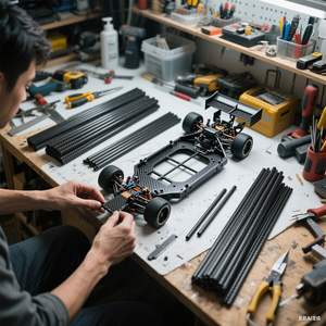 Placa de fibra de carbono mate 3K CNC para placa base de coche de carreras - Product Image 3