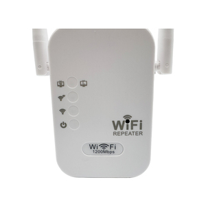 2.4G+5.8G Dual WiFi Repeater <b>Camera</b> 1200Mbps Dual Band Wireless Extender with 4 Antennas White Plastic Body - Product Image 5