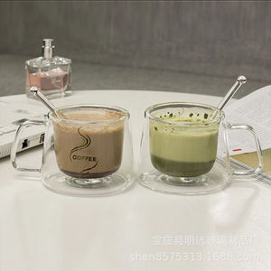 Taza de Café de Vidrio de Doble Pared Cuadrada Creativa para Hacer Logotipos - Product Image 5