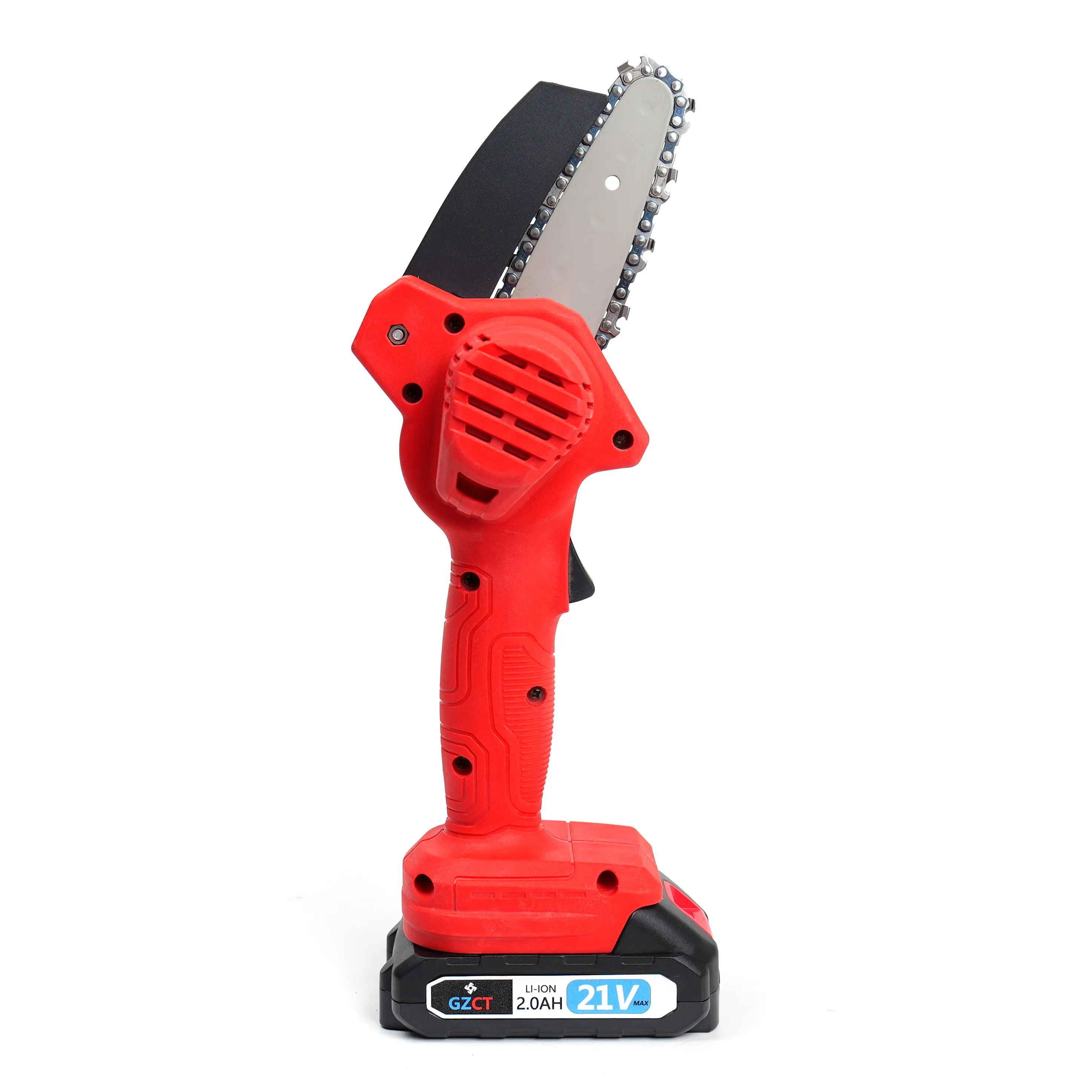 GZCT 9621 OEM Portable 4 inch Electric Chainsaw Cordless Mini Battery With Brush Motor 21V Battery Chainsaw