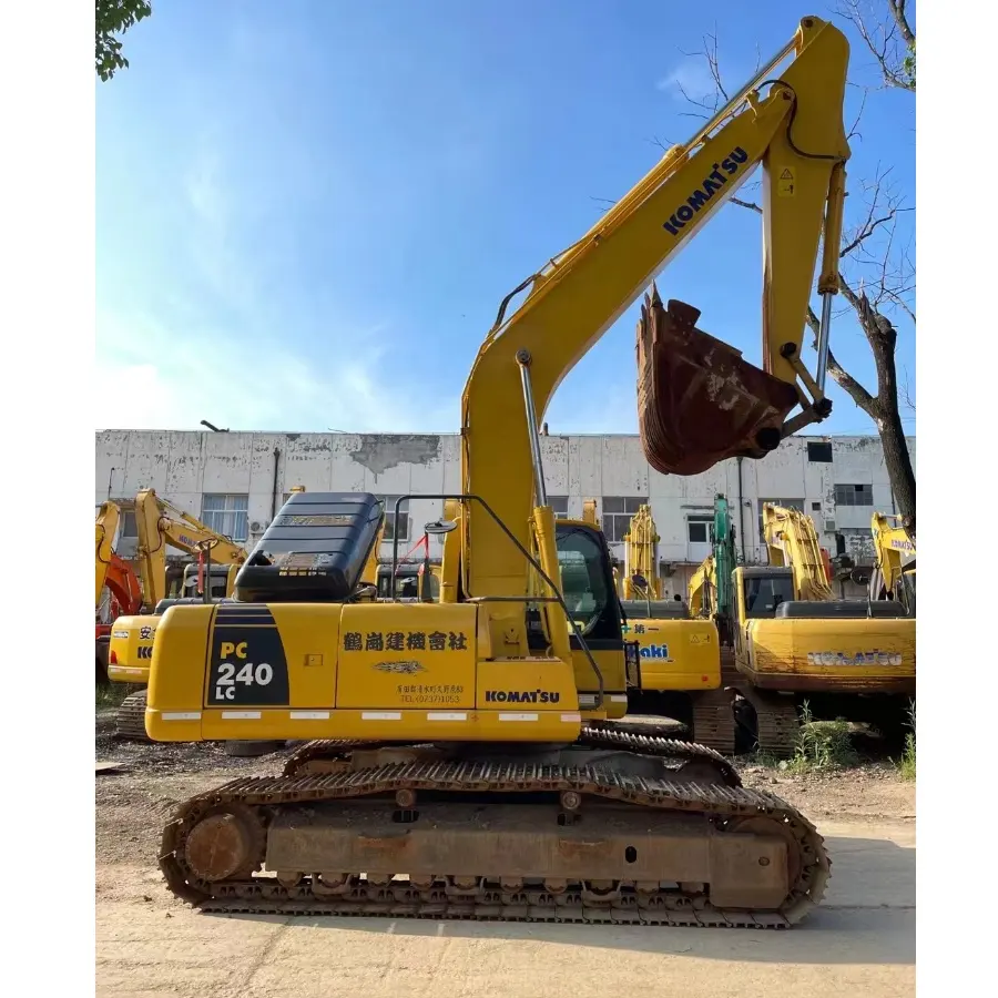 Excavadora de orugas de segunda mano Komatsu PC240 PC220 PC200, color original, cabina de aire acondicionado