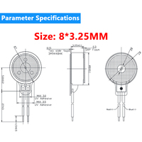 Moteur linéaire à vibration AC 0832 8x3.2MM, faible bruit, longue durée de vie, vente en gros d'usine, micromoteur à vibration pour appareils portables intelligents