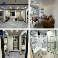 Maison conteneur préfabriquée haut de gamme de 20 pieds à double aile extensible avec toilettes, conforme aux normes AS/NZS, maison modulaire pliable pour habitation