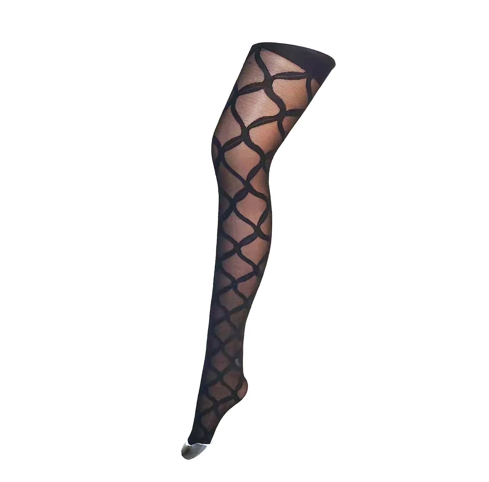 Transparente sexy alto elástico jacquard pantimedias medias de seda scrunch Butt leggings calcetines mujeres sexy