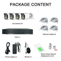 Système de surveillance CCTV TSEye 8MP 4K 4CH IP66 étanche avec vision nocturne, alerte de mouvement et visualisation mobile pour la sécurité domestique