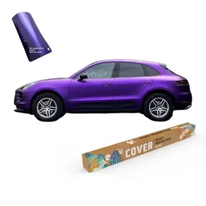 Pellicola di protezione per auto 7.5 mil Non ingiallimento metallo liquido colore viola veicolo TPU PPF 1.52m * 16.5m o personalizzato