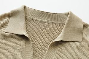 Maglia da donna all'ingrosso con scollo a V manica corta estiva Casual maglieria in misto <span class=keywords><strong>cotone</strong></span> leggera di base maglione da donna - Product Image 3